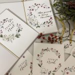 ボタニカルカリグラフィー作品